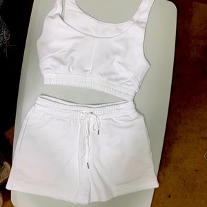 White two piece summer set NEVER WORN